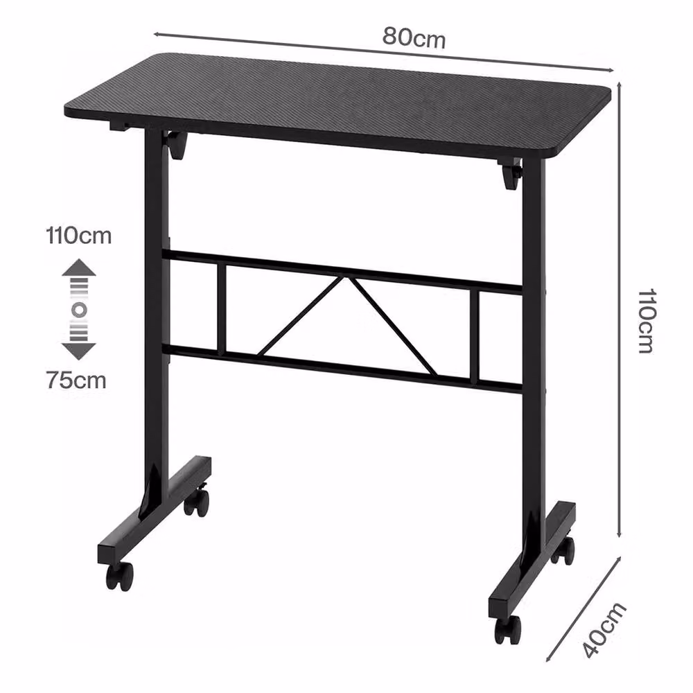 Levede Height Adjustable Standing Desk Office Workstation in Black – 4