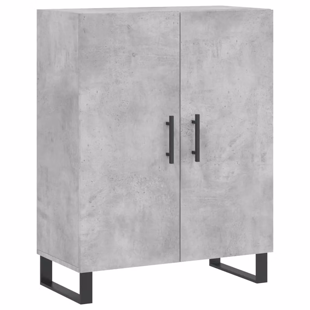 Berkfield Home Sideboard in Concrete Grey, W: 69.5 cm, D: 34 cm, H: 90 cm – 2