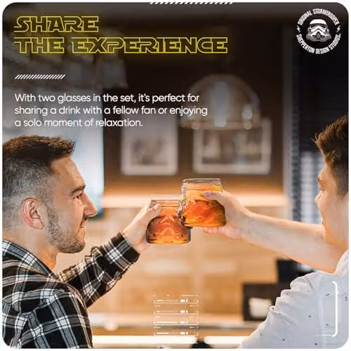 Thumbs Up Stormtrooper Helmet Shaped Whisky Glass Set of 2, Transparent, 300ml Each – 4