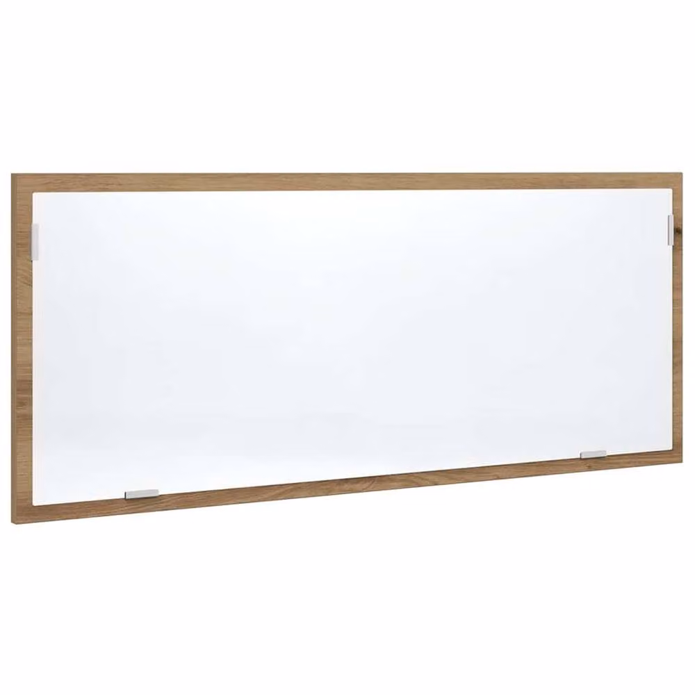 Berkfield Home Artisan Oak LED Bathroom Mirror, Brown, W: 100 cm, H: 37 cm, D: 8.5 cm – 2