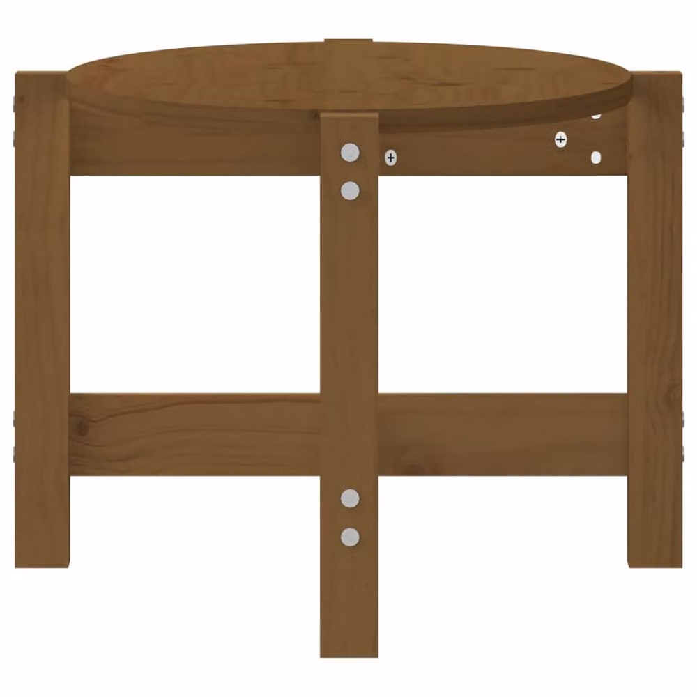 Berkfield Home Rustic Solid Wood Pine Coffee Table, Honey Brown, W: 87 cm, D: 48 cm, H: 35 cm – 5
