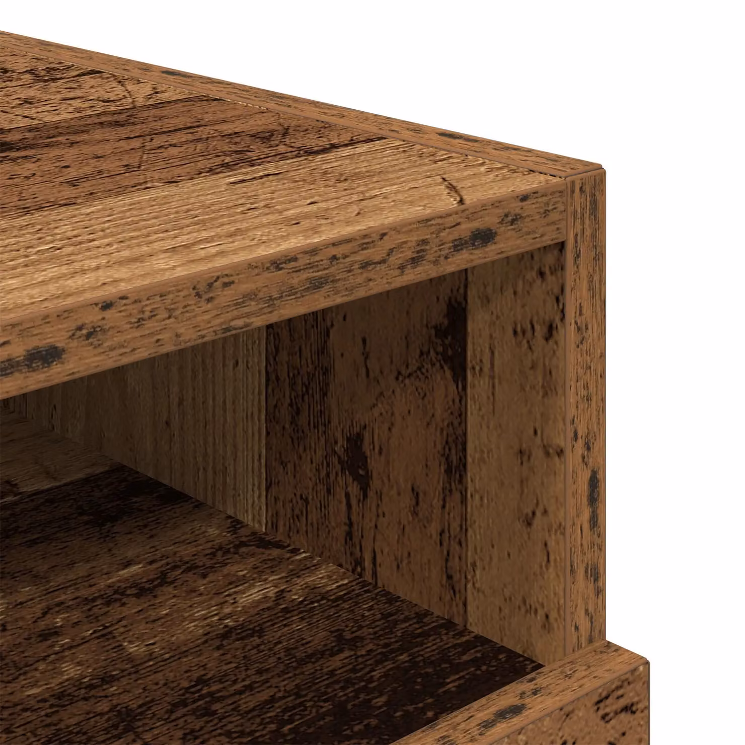 Berkfield Home Bedside Cabinet with Integrated LED Lights in Brown Old Wood, W/D/H: 40 x 39 x 37 cm – 7