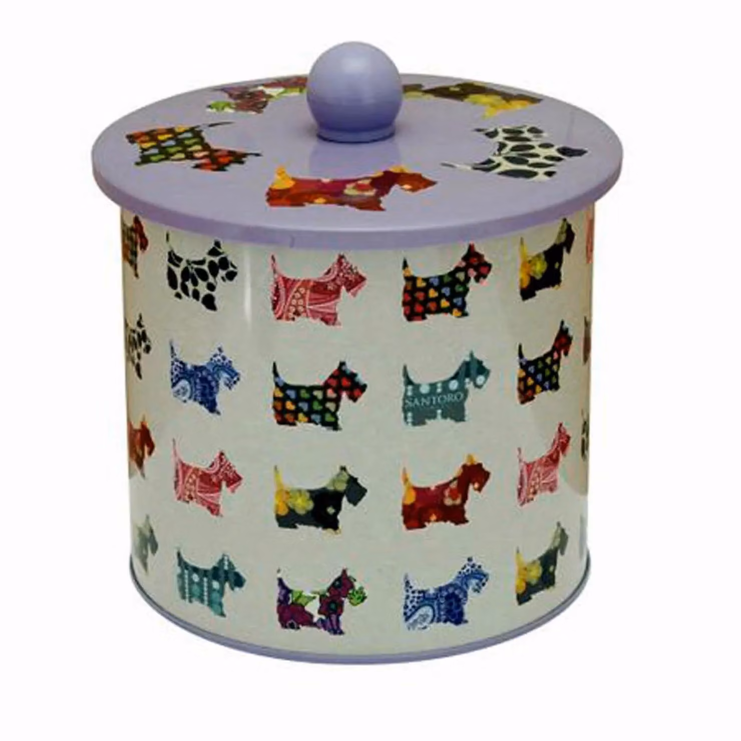 Santoro Gorjuss Scottie Dog 4-Piece Multicolour Metal Kitchen Storage Tin Set – 2