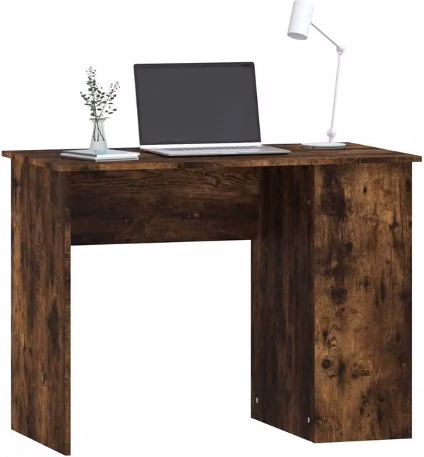 Berkfield Home Modern Writing Desk in Smoked Oak Brown, W/D/H: 100 x 55 x 75 cm – 1
