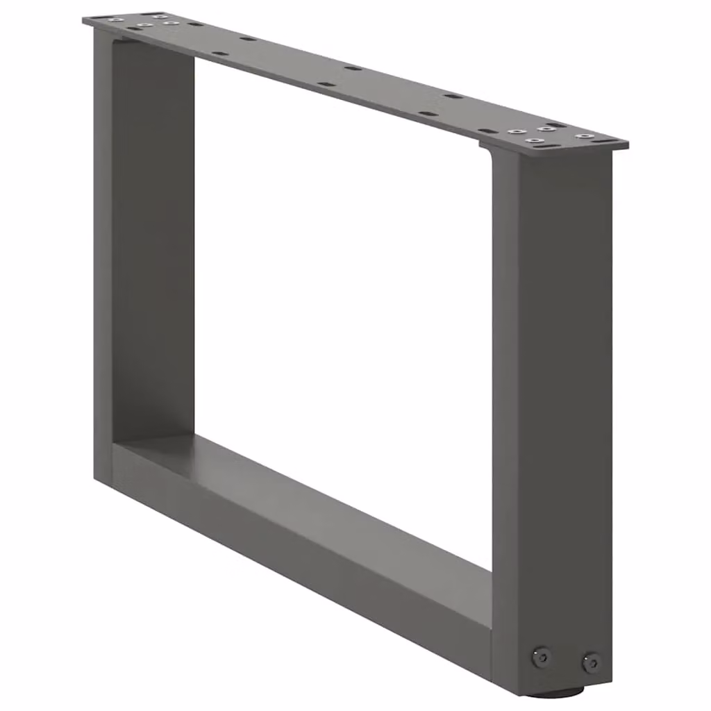 Berkfield Home U-Shaped Steel Coffee Table Legs, 2 Pieces, Anthracite Black, H: 60 cm, W: 31 cm – 2