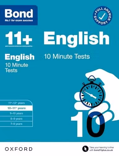 Bond 11+ English 10 Minute Tests for Age 10-11+ for 2026 GL Assessment and Entrance Exams by Oxford University Press – 1