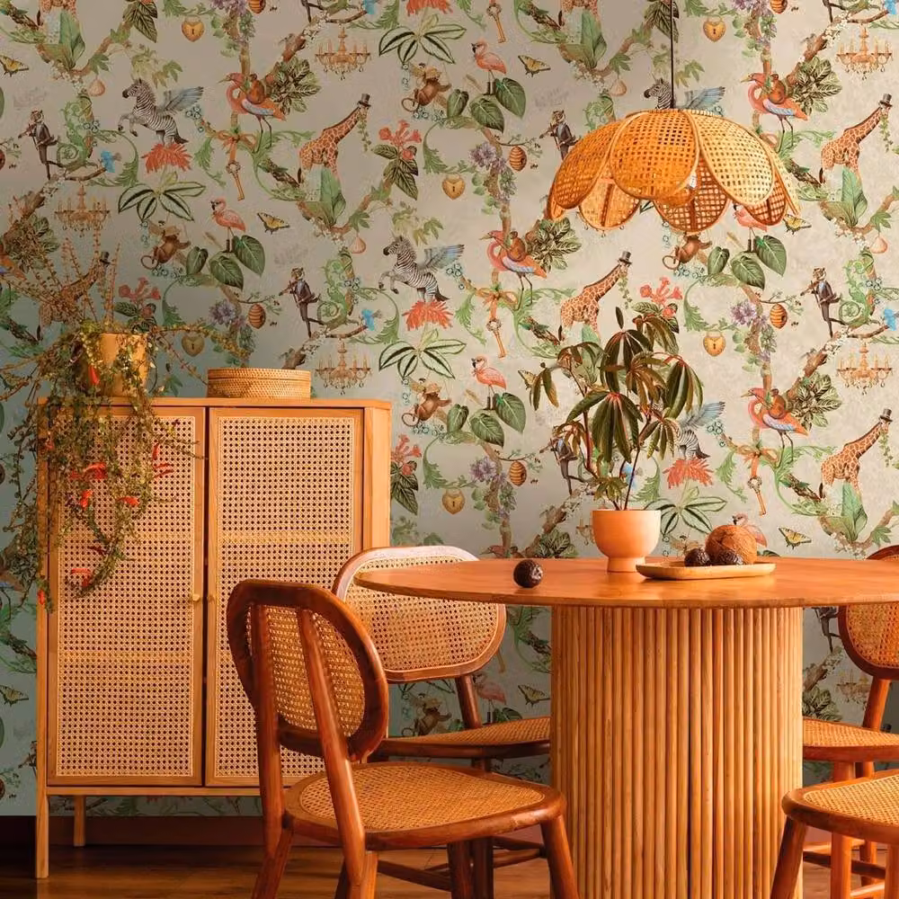 Holden Décor Safari Symphony Animal Print Wallpaper in Beige – 2
