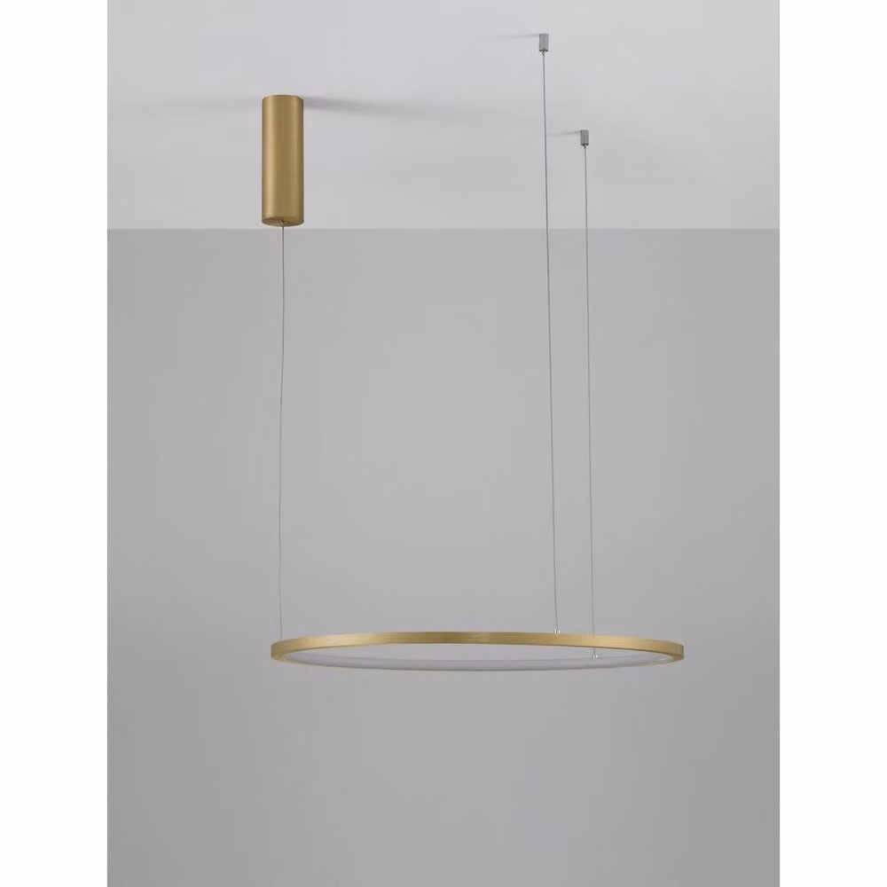 Netlighting Tarquin Gold Aluminium LED Pendant Light, 36W, 1980Lm, 3000K Warm White – 3