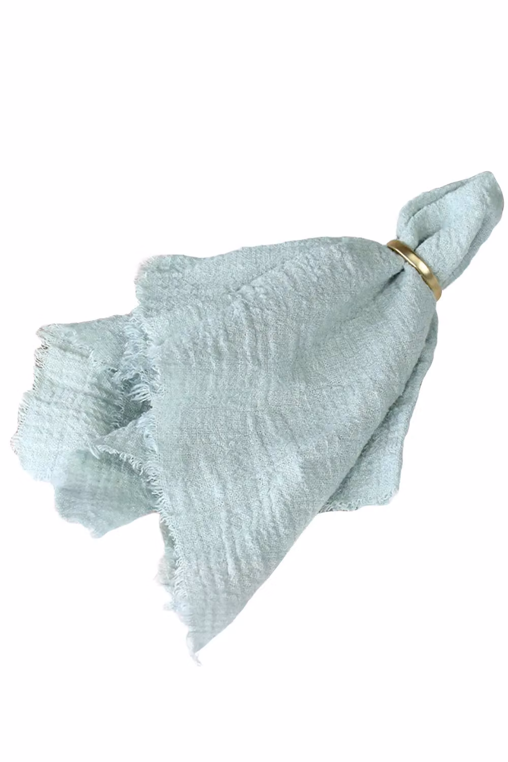 Neel Blue Cotton Fringe Cloth Napkin in Bottle Green, 50 x 50 cm – 2