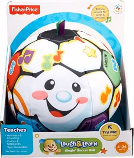 Fisher-Price Laugh And Learn Singing Football Toy in Multicolour