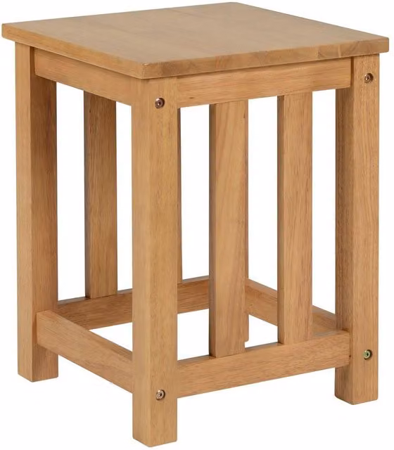 Seconique Richmond Stool Pair in Oak and Beige