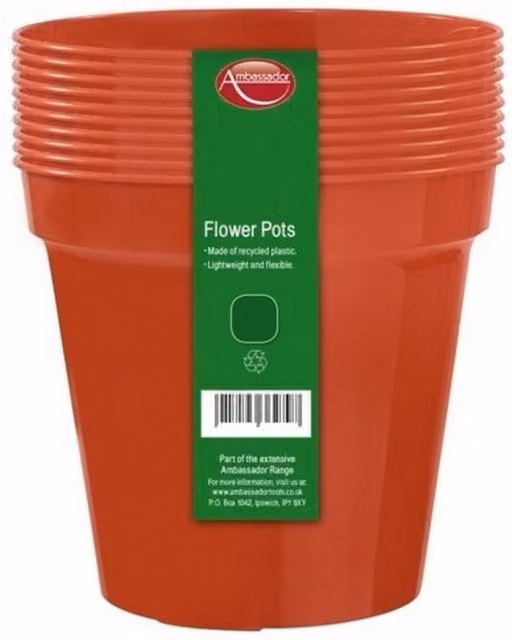 Ambassador Orange Plastic Plant Pot Planter (Pack of 10)