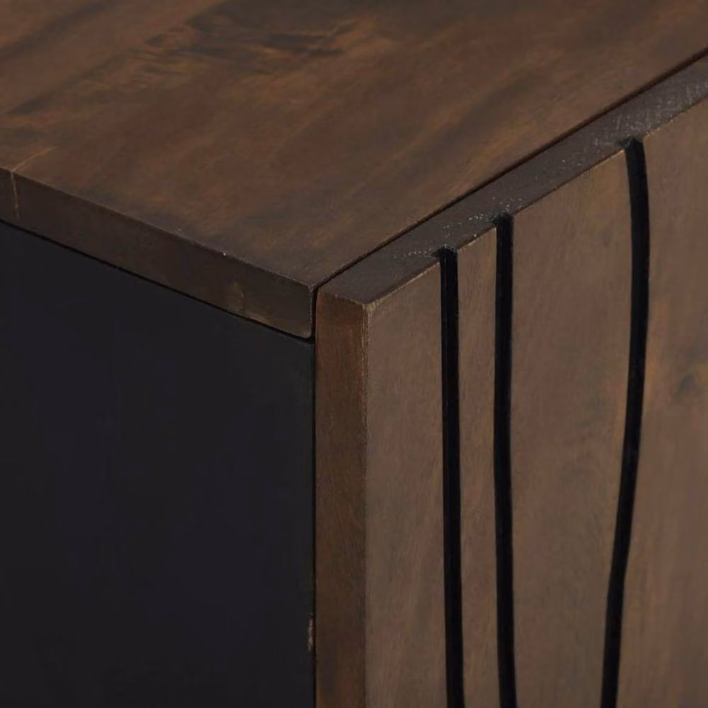 Berkfield Home Modern Mango Wood Bathroom Sink Cabinet, Brown, W: 62 cm, D: 33 cm, H: 58 cm – 5