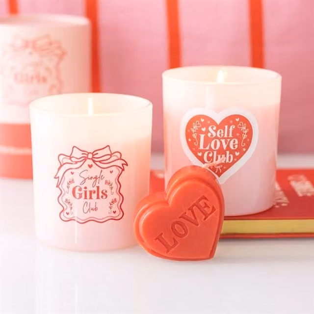 KDMK Red Heart Shaped Valentine Day Tabletop Candle Decor
