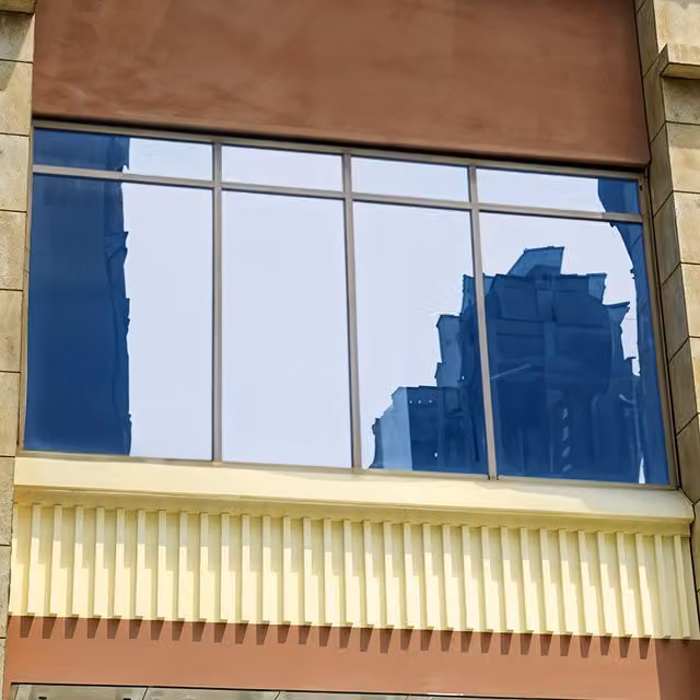Livingandhome One Way Window Privacy Film in Blue Silver