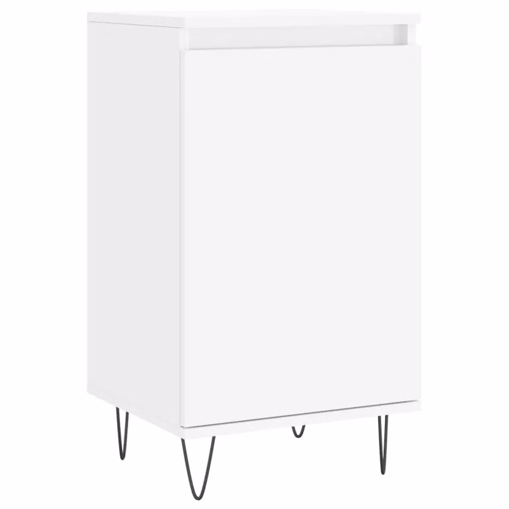 Berkfield Home Modern White Sideboard in Matt MDF and Metal, W/D/H: 40 x 35 x 70 cm – 2