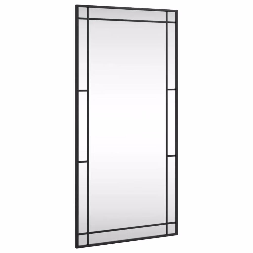 Berkfield Home Minimalist Rectangular Wall Mirror in Black, W: 50 cm, H: 100 cm – 2