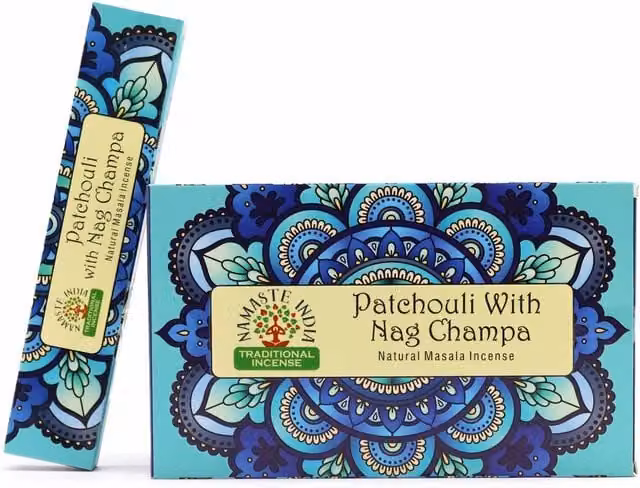 Namaste Mandala Masala Incense Sticks with Patchouli and Nag Champa, Brown and Multicolour
