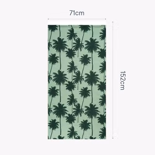 OHS Green Microfibre Palm Beach Bath Towel, W/H: 71 x 152 cm – 4