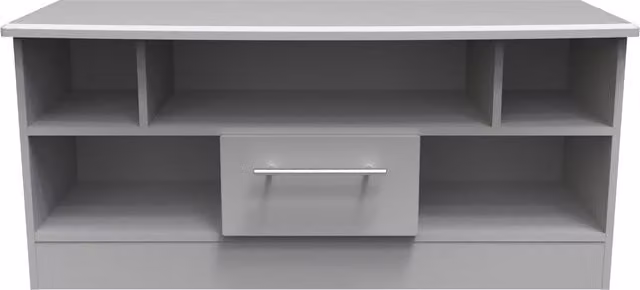 Ready Assembled 2 U Carlton 1 Drawer TV and Media Unit in Grey – 1