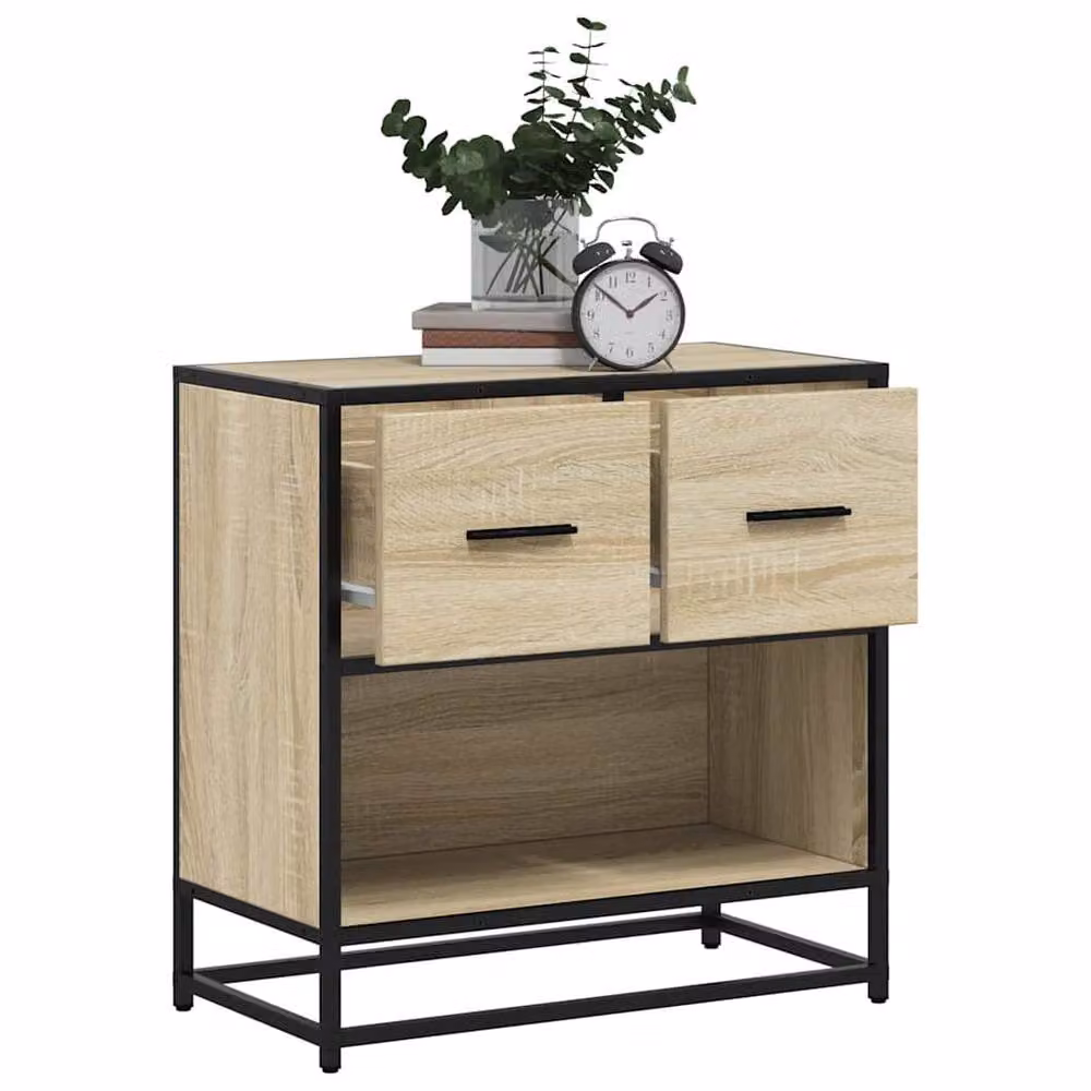 Berkfield Home Bedside Cabinet in Sonoma Oak Light Brown, W/D/H: 60 x 31 x 60 cm – 2