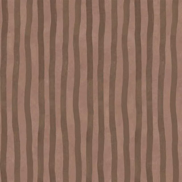 House of Hackney Artist's Stripe Wallpaper in Brown Abstract Striped Design