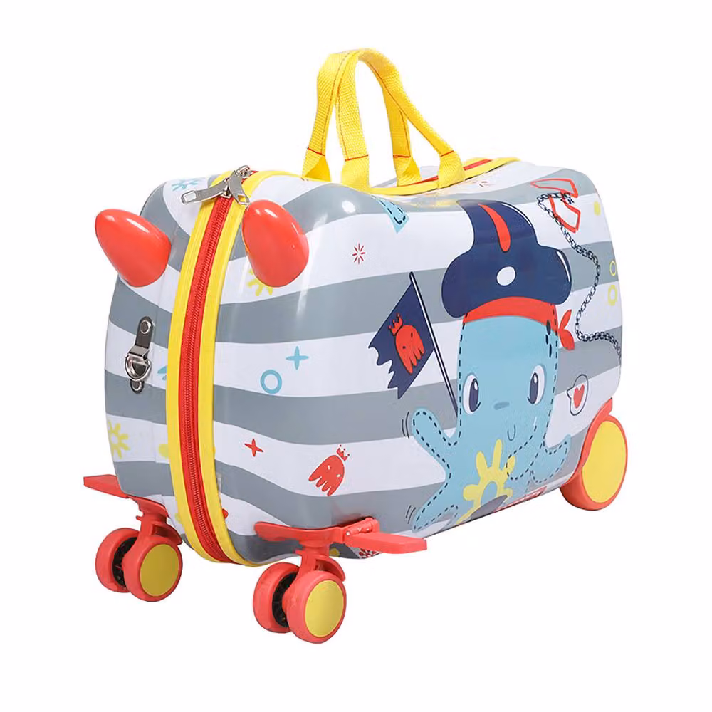 Dekko 17 Inch Kid Ride On Luggage Children Suitcase with Travel Scooter Seat, Multicolour – 2