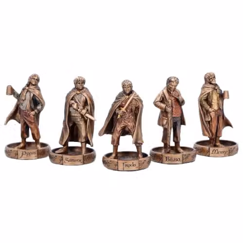 Nemesis Now Lord of the Rings Shire Hobbits Bronze Figurines