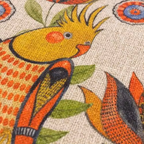 Wylder Tropics Akamba Cockatiels Botanical Printed Decorative Cushion, Multicolour, W/D/H: 50 x 50 x 50 cm – 3