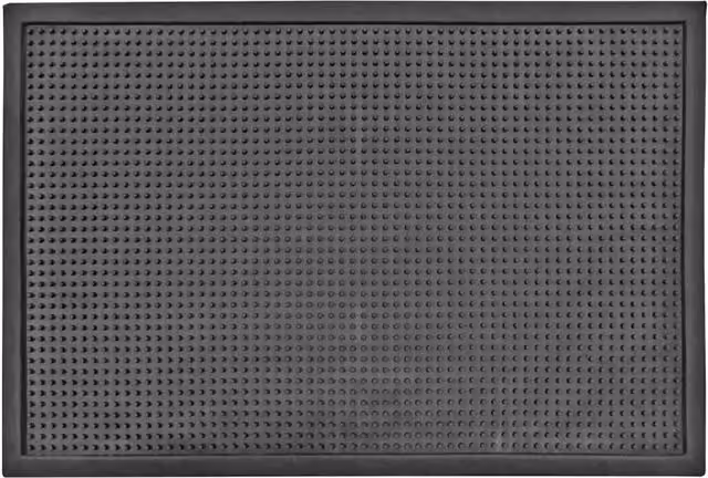 Oseasons Dot Large Sanitising Doormat, Black, Non-Slip and Washable