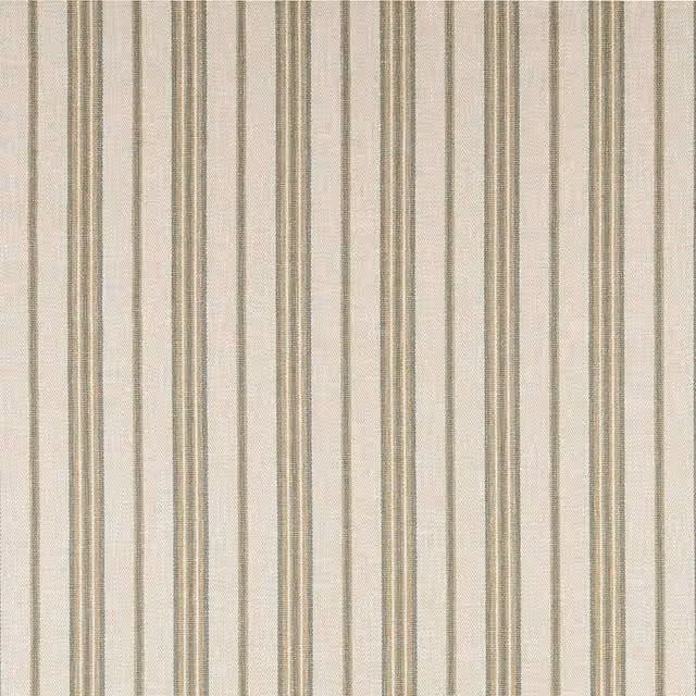 Terrys Marseilles Modern Striped Woven Cotton Fabric in Green, Blue and Beige