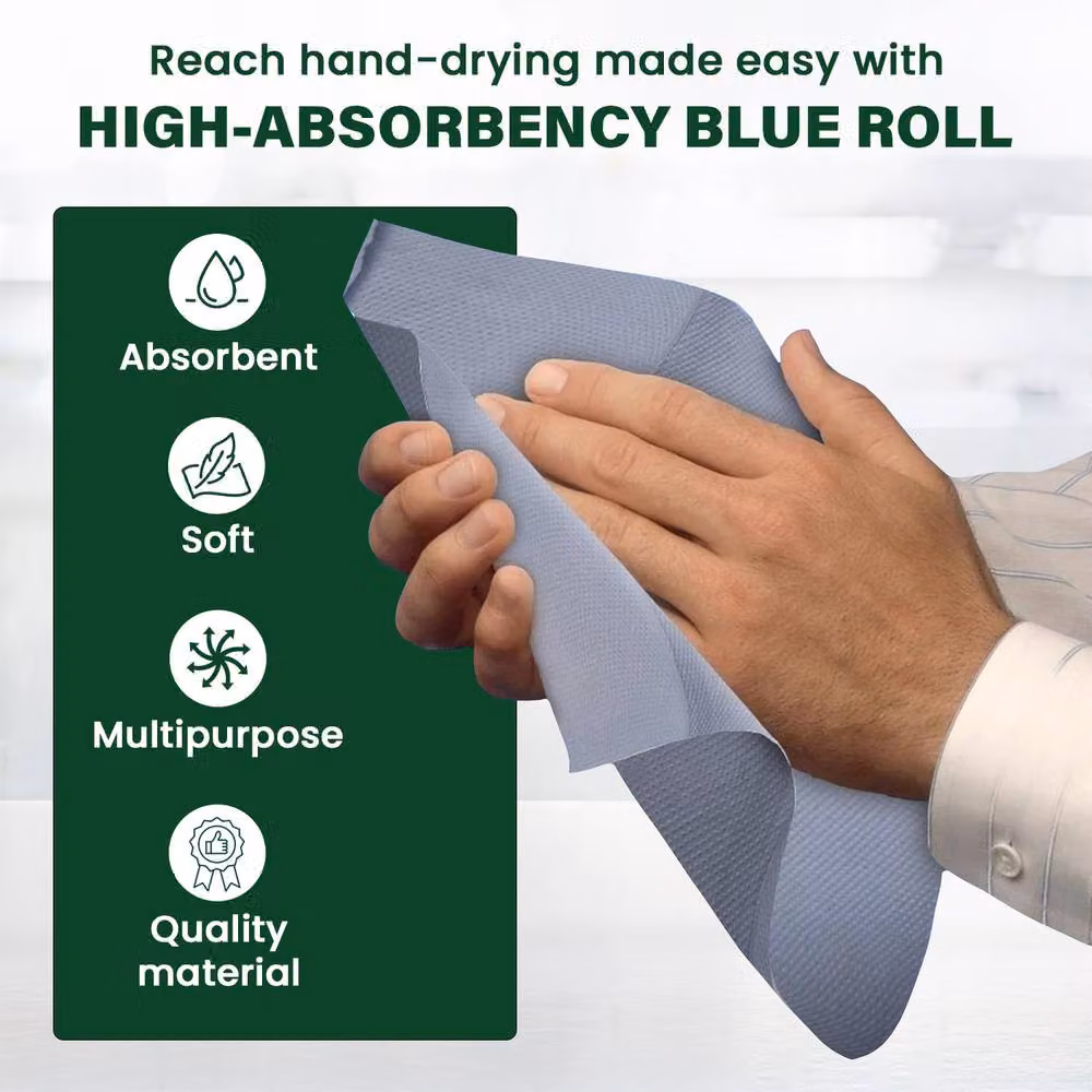 ECONX Blue 2-Ply Embossed Centrefeed Paper Towel Rolls, 12 Pack – 6