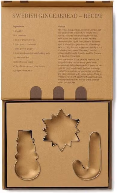 Vinga Classic Cookie Cutter Set of 3 in Grey Stainless Steel