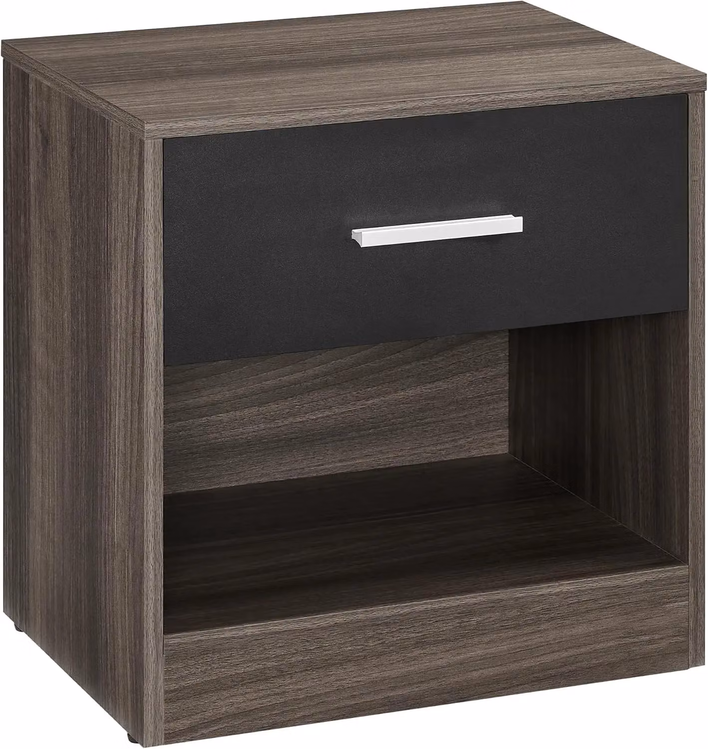 VASAGLE Bedside Table with Drawer and Open Compartment in Dark Brown – 5