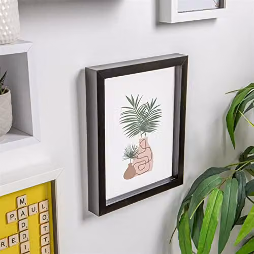 Nicola Spring 3D Shadow Box Photo Frames, Pack of 5, Black, W/D/H: 20.32 x 25.4 x 8.89 cm – 3
