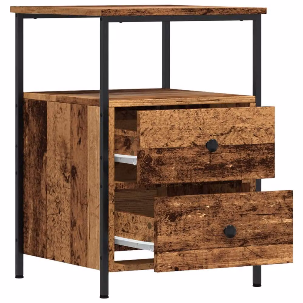 Berkfield Home Modern Bedside Cabinet in Brown, W/D/H: 34 x 35.5 x 50 cm – 4