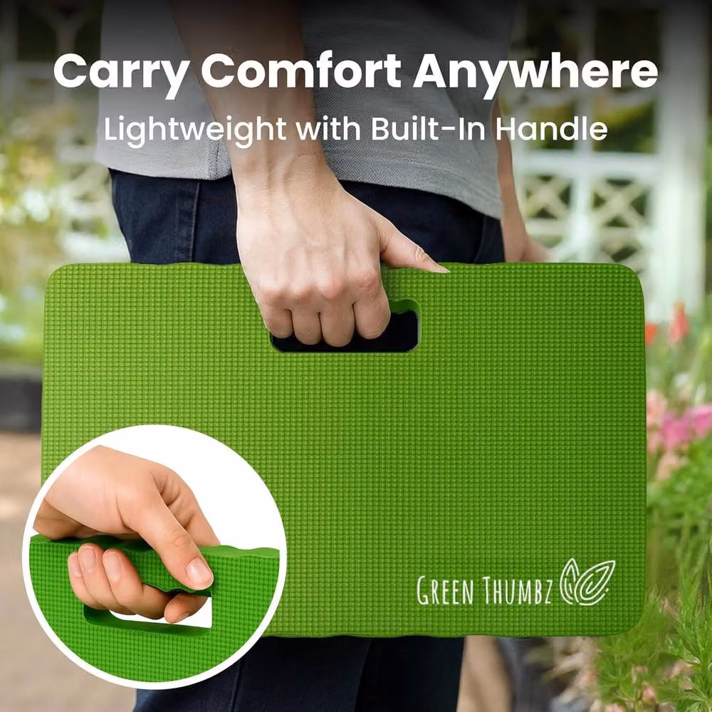 Volila 2 Pack of High Density Foam Garden Kneeler Mat Pads in Green – 5