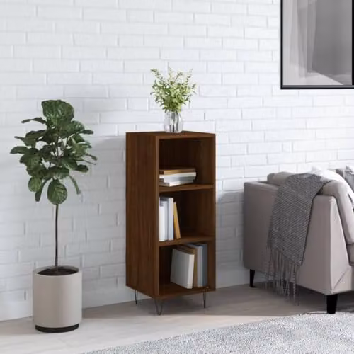 vidaXL Brown Oak Sideboard in Engineered Wood W/D/H: 34.5 x 32.5 x 90 cm – 2