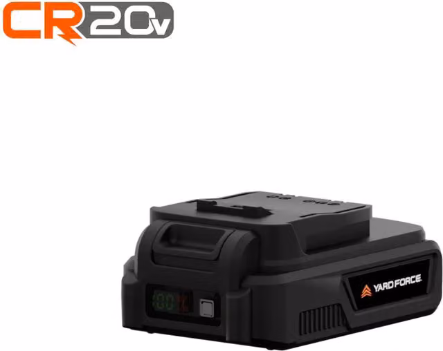 Yard Force 20V 5.0Ah Rechargeable Battery for CR20 Range - Black