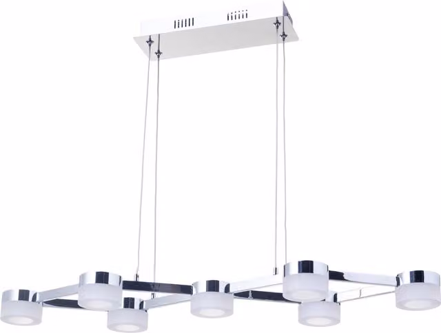 Litecraft Calonne LED Dimmable Height Adjustable Pendant Light in Chrome and Silver