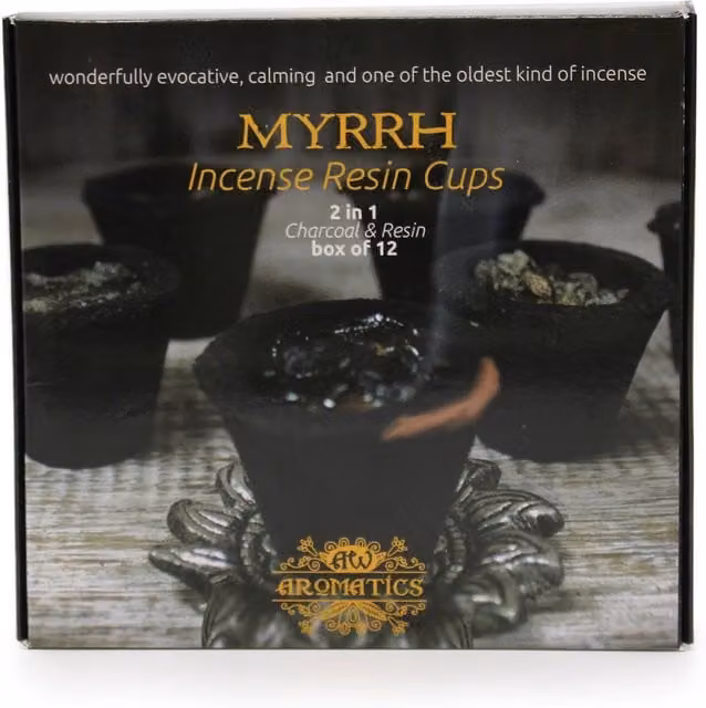 KDMD Box of 12 Round Black Resin Cups
