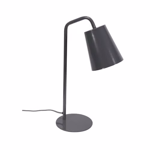 ValueLights Grey Metal Arched Table Lamp with LED Bulb – 1