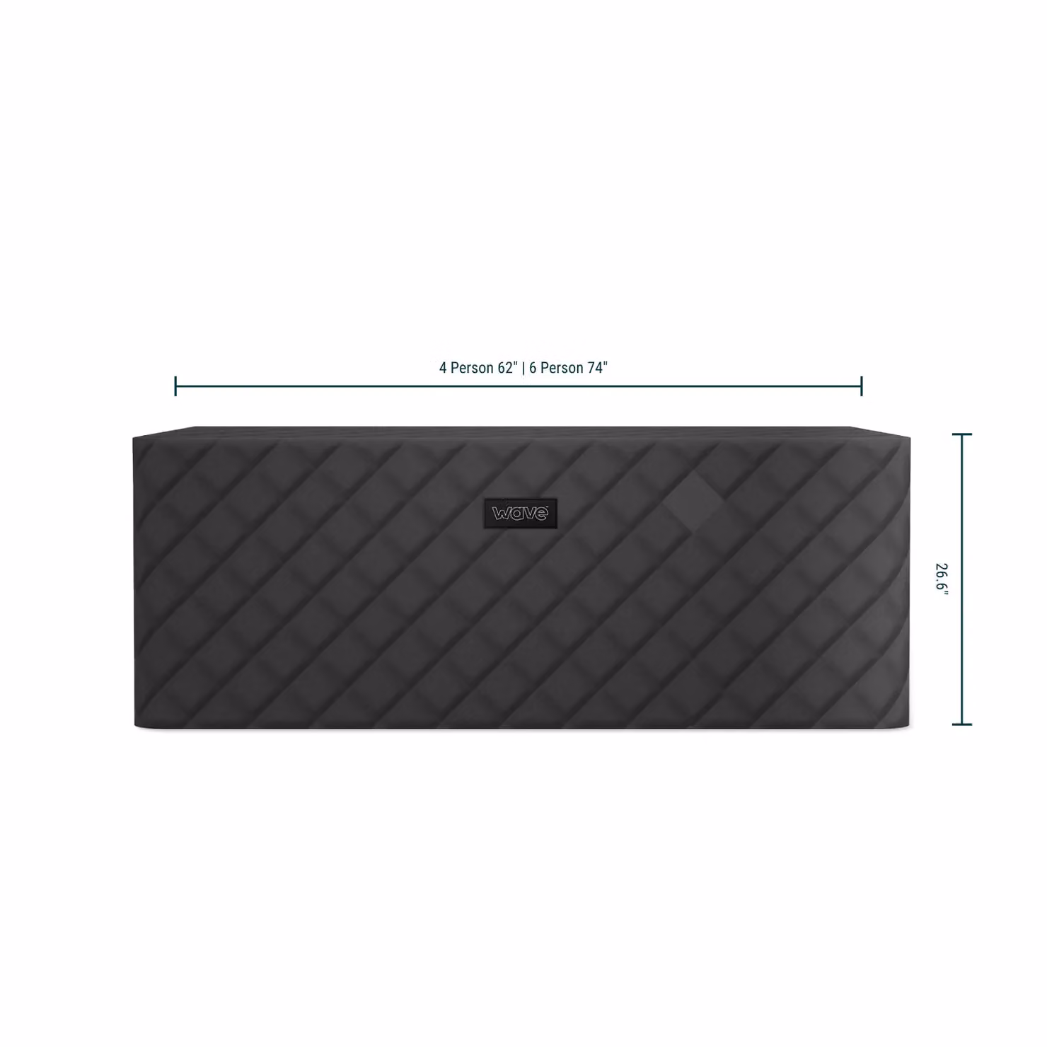 Wave Spas Wave Pacific Square Thermal Hot Tub Cover, Black – 2