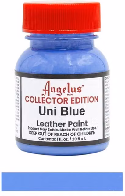 Angelus Acrylic Leather Paint Collector Edition in Uni Blue and Turquoise, 29.57 ml