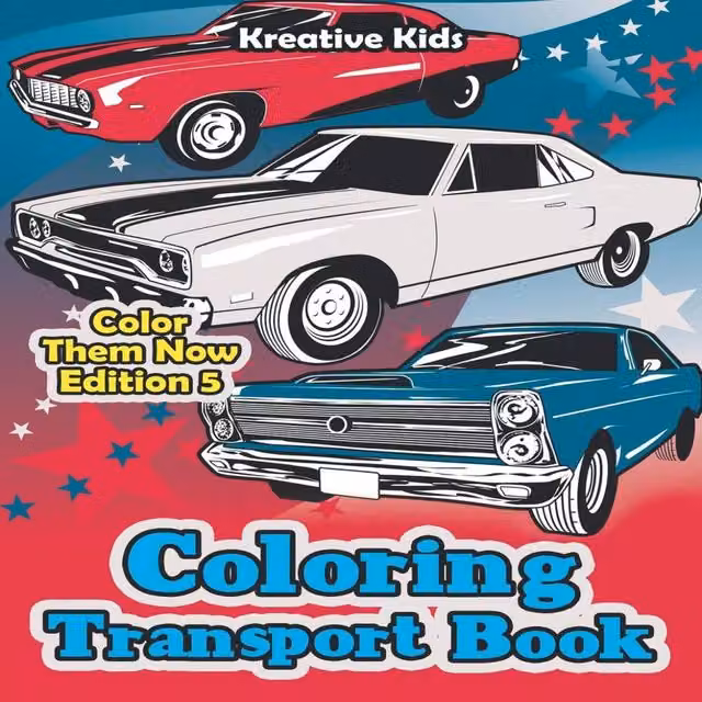 Kreative Kids Colouring Transport Book - Colour Them Now Edition 5 Multicolour Paperback