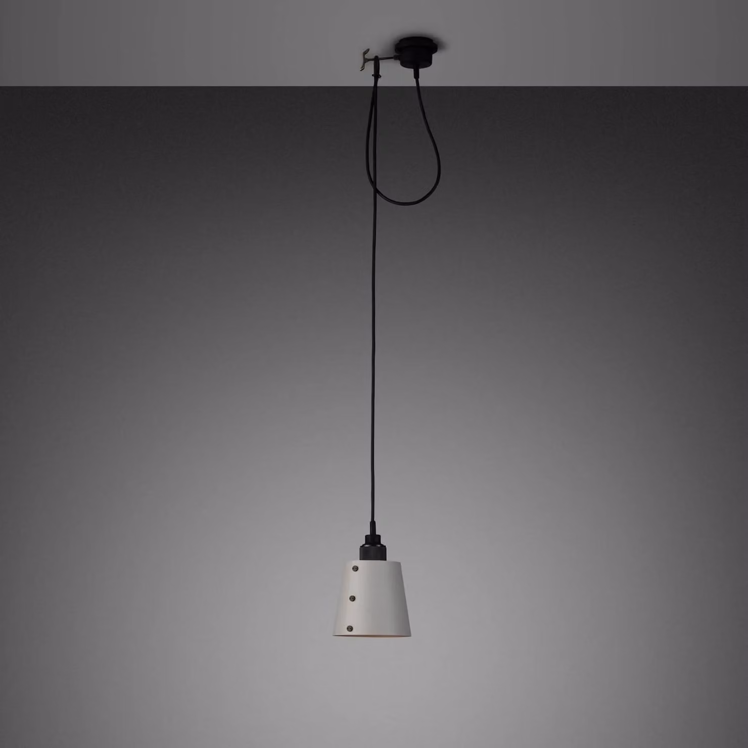 Buster + Punch Hooked 1.0 Suspended Pendant Light with Black Stone Shade
