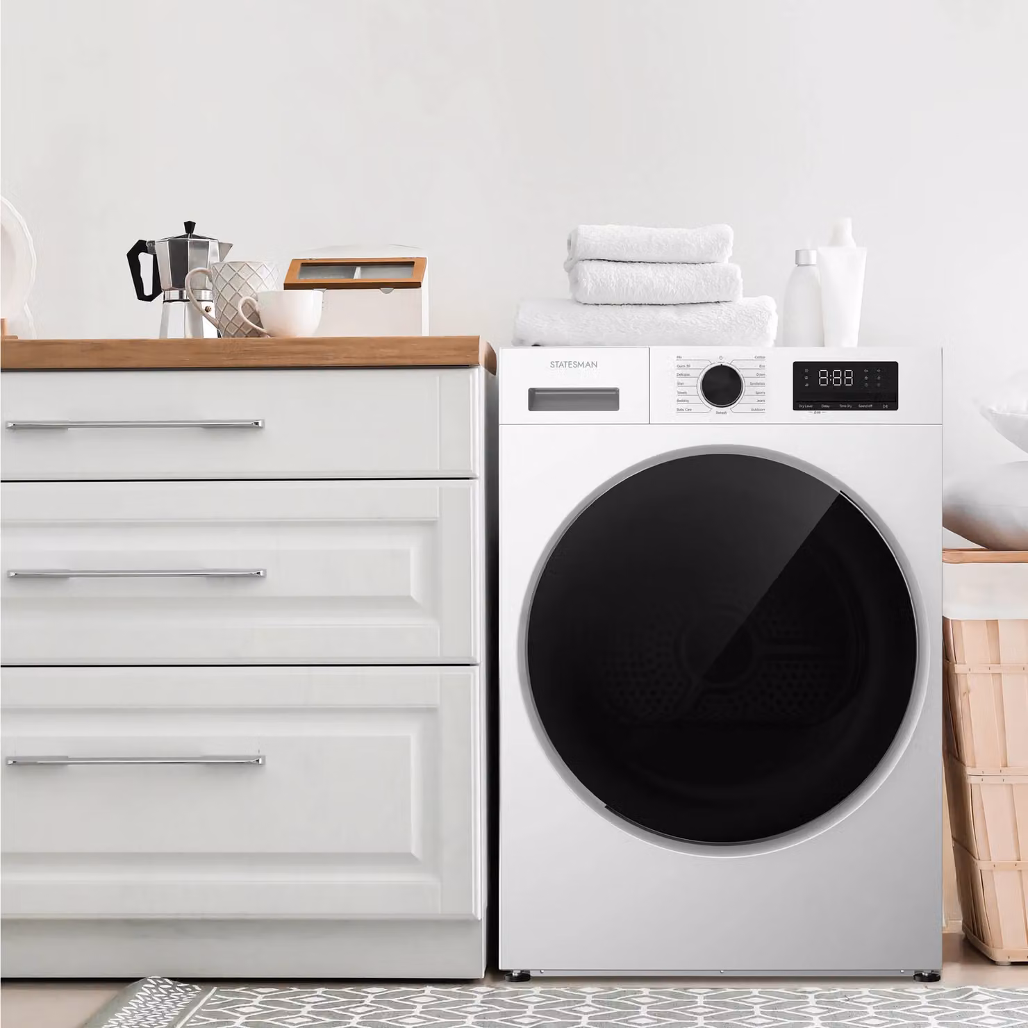 Statesman THP18W White 8kg Heat Pump Condenser Dryer A++ Energy Rating – 2