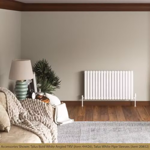 UK Radiators Omeara White Elliptical Tube Horizontal Designer Radiator W: 104.4 cm, H: 60 cm – 2