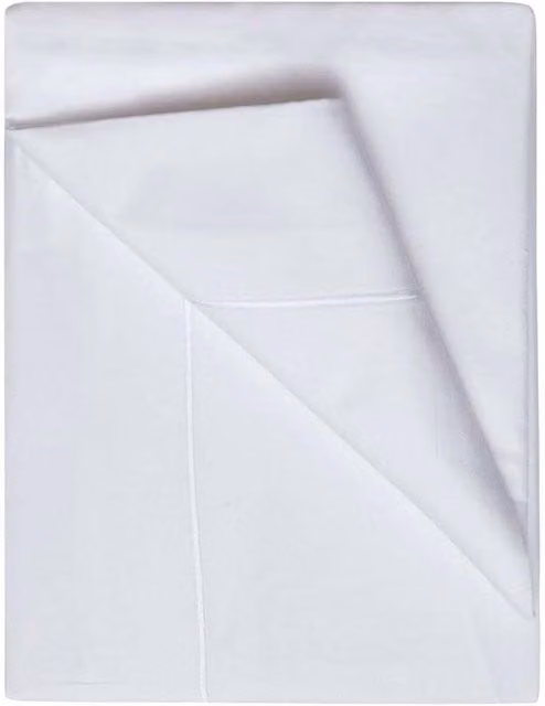 Belledorm 400 Thread Count Egyptian Cotton Flat Sheet, White, W: 180 cm, L: 200 cm