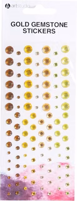 Art Studio Gold Gemstone Stickers